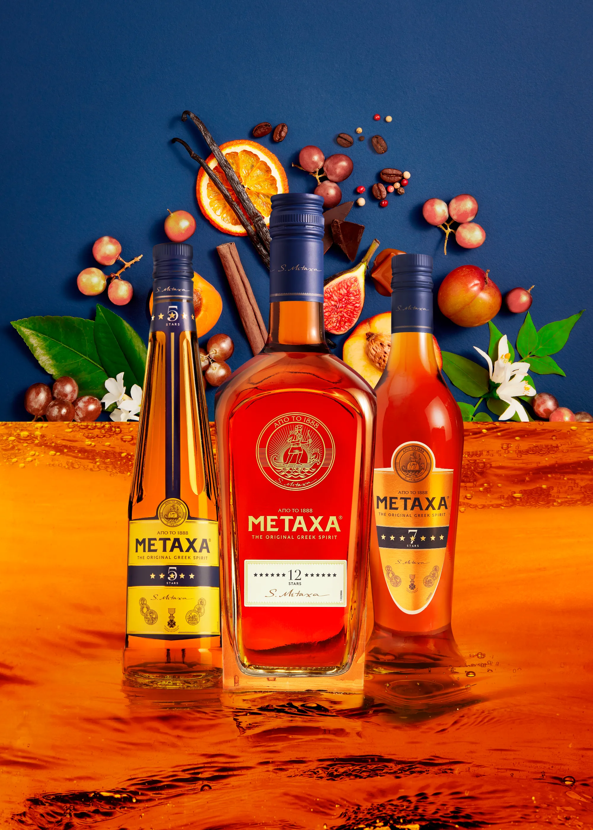 still life photograph of Metaxa 